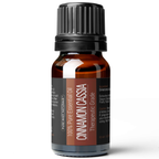 10 mL glass bottle of Cinnamon Cassia Essential Oil with euro dropper cap