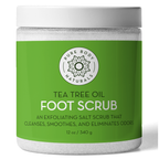 Jar of Pure Body Naturals Tea Tree Oil Foot Scrub on a white background
