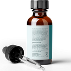 Brown glass bottle with dropper labeled 'Pure Body Naturals' on a white background