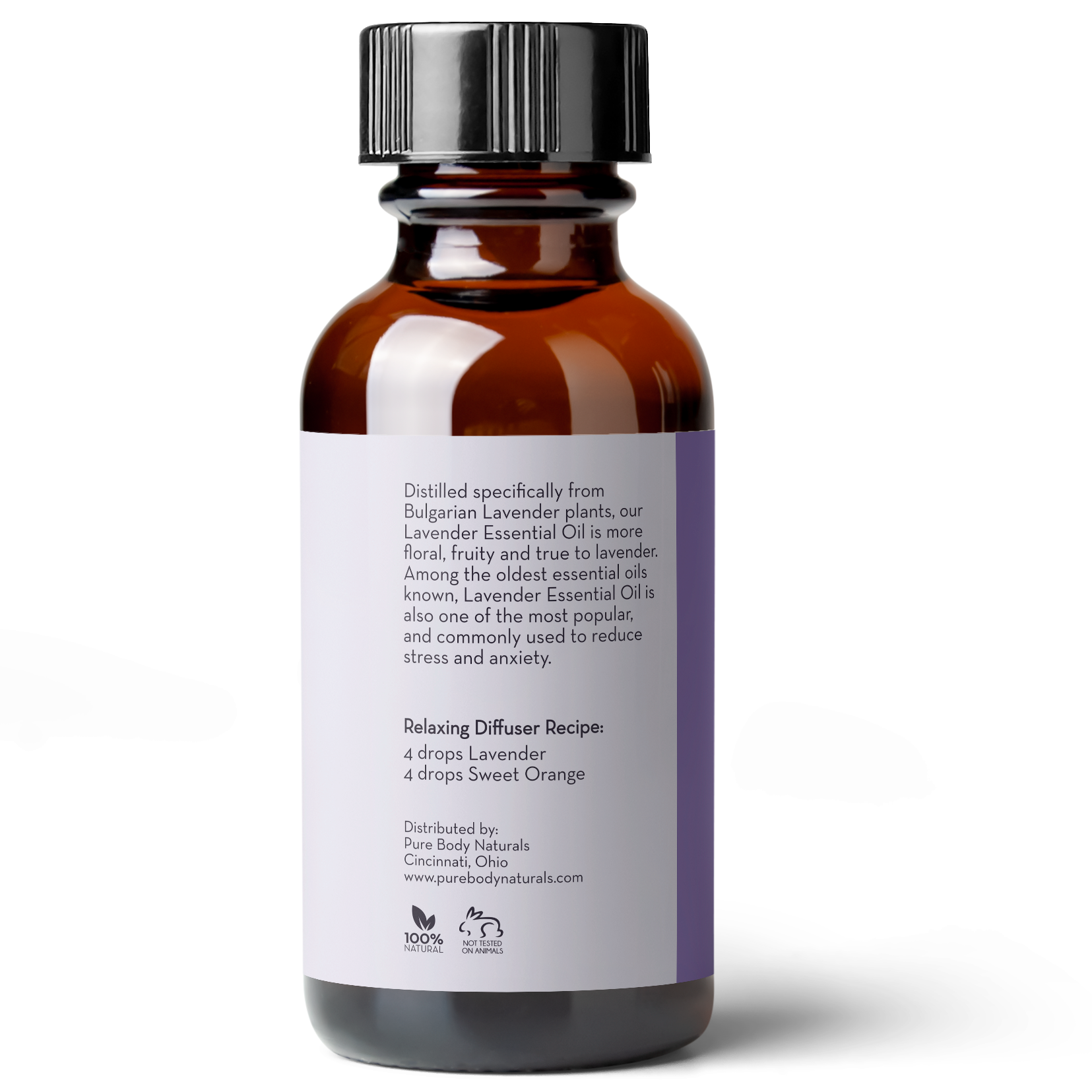 Bulgarian Lavender back of bottle
