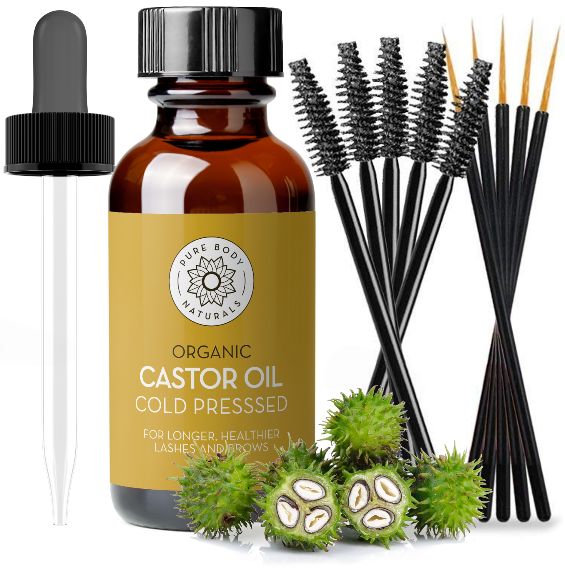 Organic 100 Pure Castor Oil With Applicator Kit Pure Body Naturals