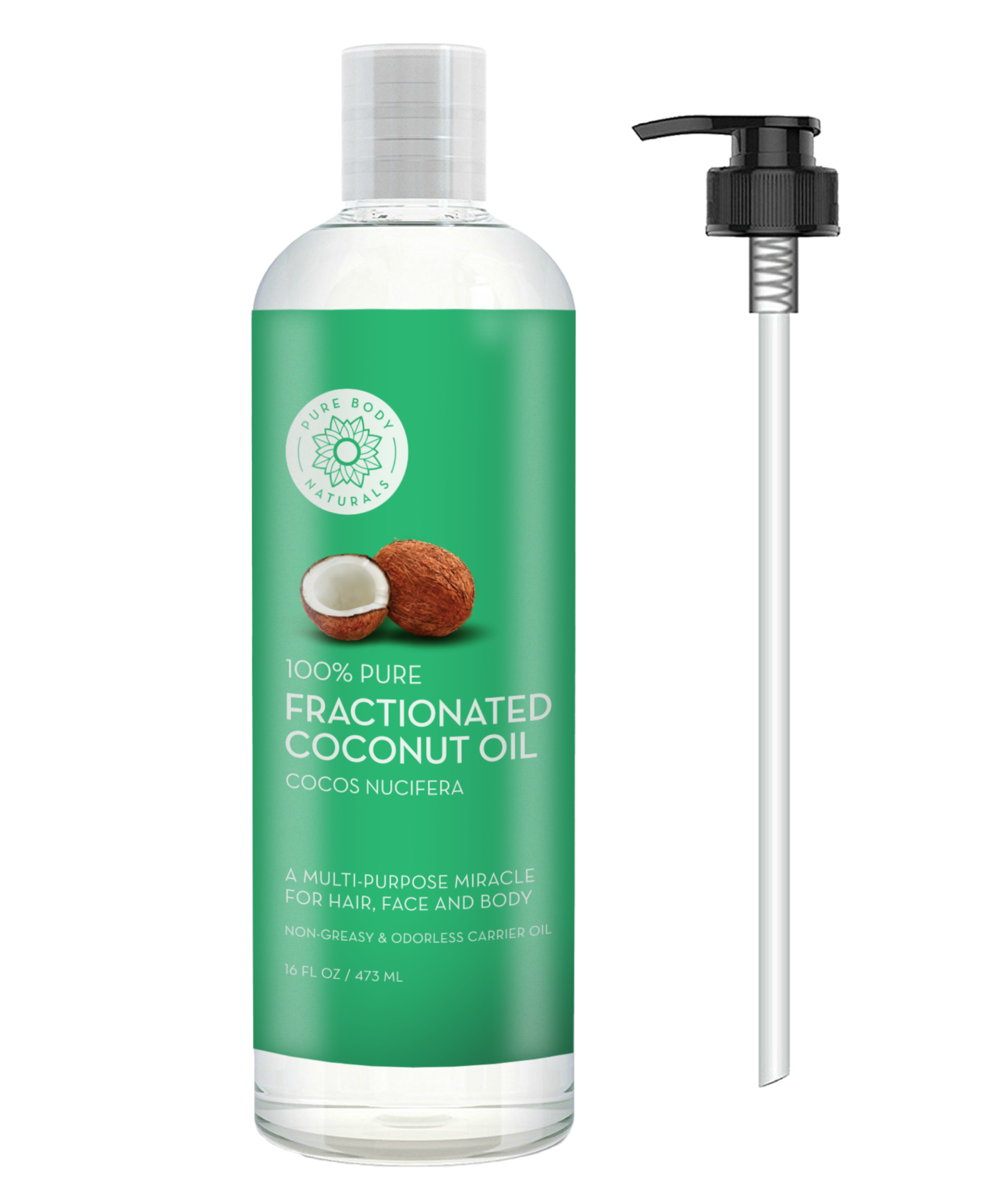 Fractionated Coconut Oil, 100 Pure Pure Body Naturals