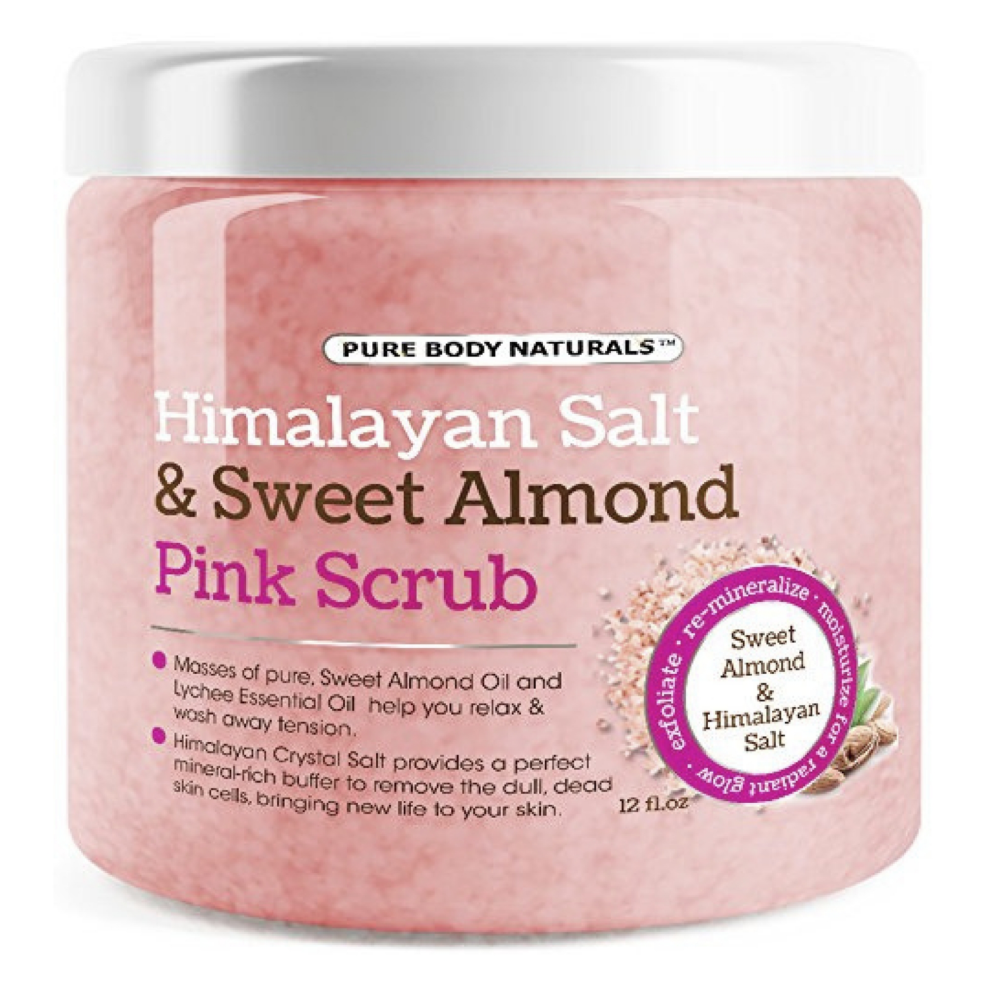 Himalayan Pink Salt Exfoliating Scrub Pure Body Naturals 